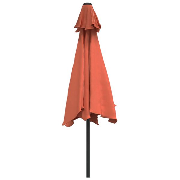 vidaXL Garden Parasol with Metal Pole Terracotta 300 cm