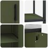 vidaXL Kitchen Storage Set with Shelf 2 pcs Olive Green Steel