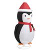 vidaXL Decorative Christmas Snow Penguin Figure LED Luxury Fabric 180cm