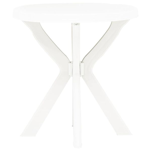 vidaXL Bistro Table White Ø70 cm Plastic