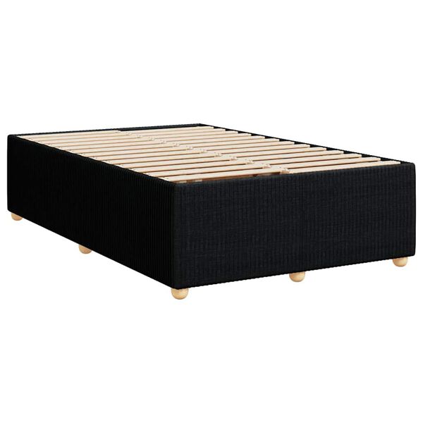 vidaXL Bed Frame without Mattress Black Double Fabric