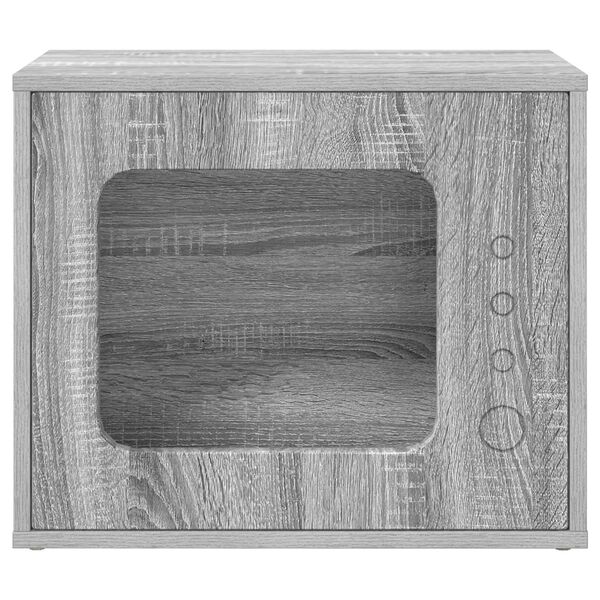 vidaXL Cat House Grey Sonoma 51 x 30 x 42.5 cm Engineered Wood
