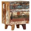 vidaXL Hand Carved Bedside Cabinet 40x30x50 cm Solid Reclaimed Wood