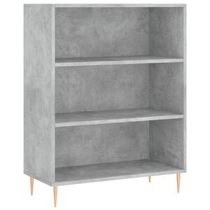 vidaXL Bookcase Concrete Grey 69,5x32,5x90 cm Engineered Wood