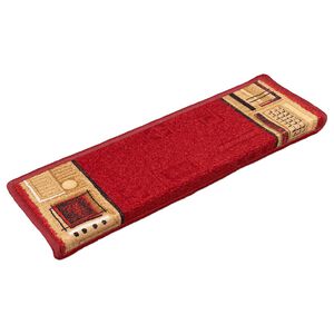 vidaXL Stair Mats Self-adhesive 5 pcs 65x21x4 cm Red