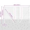 vidaXL Fence Post Grey 25 x 1.2 m (50 mm mesh) Steel