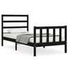 vidaXL Bed Frame without Mattress Black 100x200 cm Solid Wood Pine