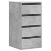 vidaXL Corner Chest of Drawers Concrete Grey 40x41x76 cm Engineered Wood