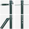 vidaXL Fence Posts Manual 7 pcs Green Ø32mm 160 cm Galvanised steel
