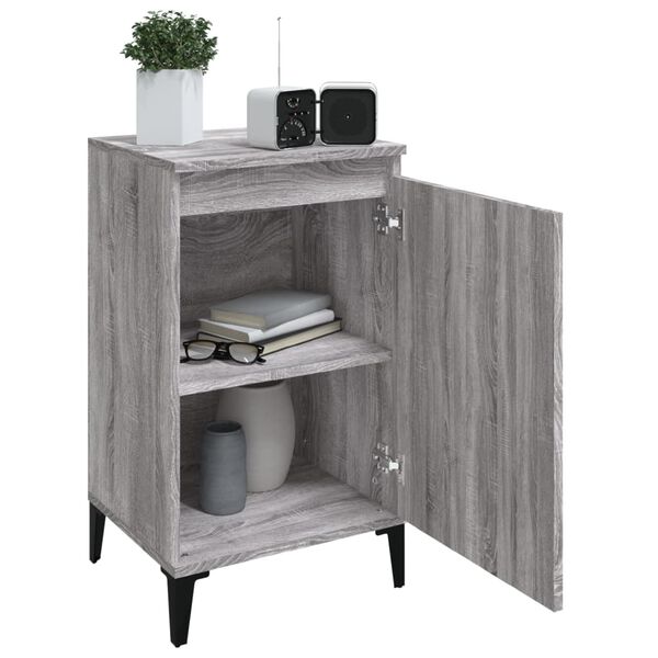 vidaXL Bedside Cabinet Grey Sonoma 40x35x70 cm Engineered Wood