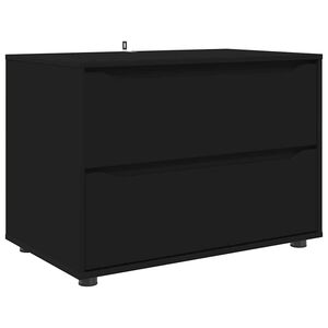 vidaXL Storage Cabinet Black 80 x 48 x 57 cm Engineered Wood