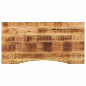 vidaXL Desk Top with Curve 110x60x2.5 cm Solid Wood Rough Mango