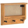 vidaXL Wall-mounted Coat Rack "SANDNES" 45x12x35 cm Solid Wood Pine