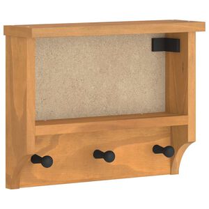 vidaXL Wall-mounted Coat Rack "SANDNES" 45x12x35 cm Solid Wood Pine