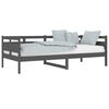 vidaXL Day Bed without Mattress Grey Solid Wood Pine 90x200 cm