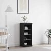 vidaXL LED Sideboard Black Oak 41 x 37 x 100 cm Engineered Wood
