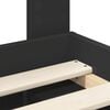 vidaXL Bed Frame with Headboard Black 180 x 200 cm Solid Pine Wood