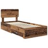 vidaXL Bed Frame with Headboard Old Wood 90 x 200 cm Engineered Wood
