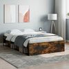 vidaXL Bed Frame without Mattress Smoked Oak 120x200 cm