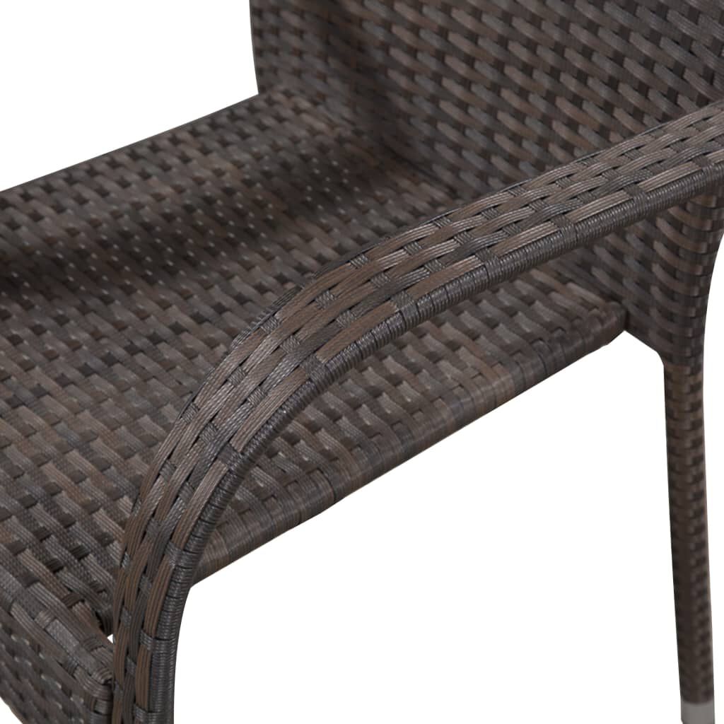 Resin wicker stacking store chairs