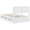 vidaXL Bed Frame with Headboard White 120 x 200 cm Solid Pine Wood