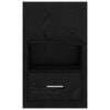vidaXL Bedside Cabinet with Drawer 2 pcs Black Oak 50 x 32.5 x 80cm