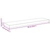 vidaXL Floating Wall Shelves 2 pcs High Gloss Grey 90x23.5x3.8 cm MDF
