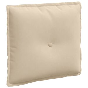 vidaXL Back Pillow Cream 50 x 45 cm Microfibre Fabric