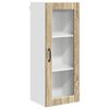 vidaXL Wall Glass Cabinet PORTO Sonoma Oak 40 x 31 x 100 cm