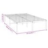 vidaXL Metal Bed Frame without Mattress White 120x190cm