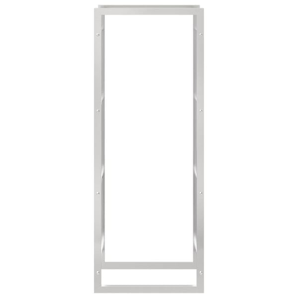 vidaXL Firewood Rack 50x28x132 cm Stainless Steel