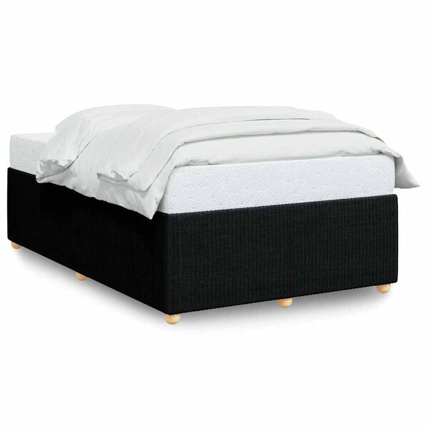 vidaXL Bed Frame without Mattress Black Double Fabric