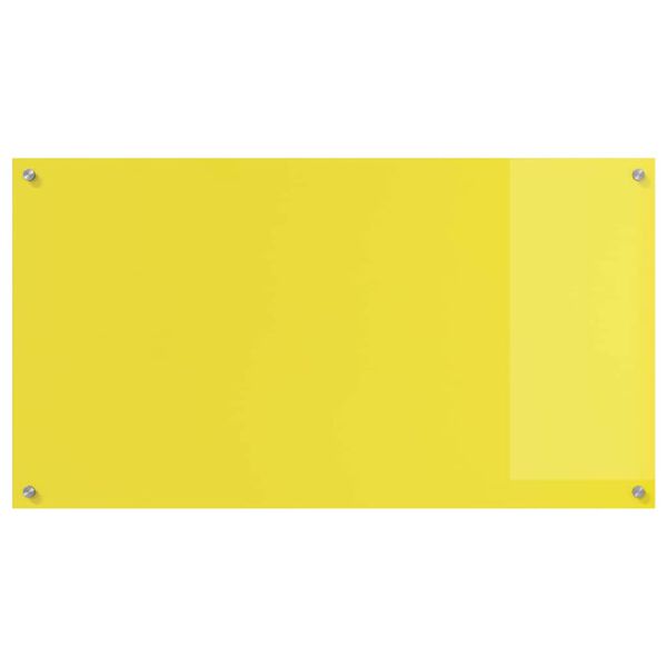 vidaXL Kitchen Backsplash 2 pcs Yellow 110 x 60 cm Tempered Glass