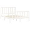 vidaXL Bed Frame without Mattress White 120x200 cm Solid Wood Pine