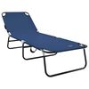 vidaXL Folding Sun Lounger 2 pcs Blue 188 x 57 x 86.5 cm Polyester