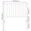 vidaXL Metal Replace Headboard White 75 cm