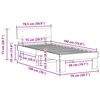 vidaXL Bed Frame with Headboard Natural 75 x 190 cm Solid Pine Wood