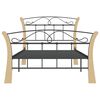 vidaXL Bed Frame without Mattress Black Metal 100x200 cm