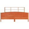 vidaXL Bookcase Bed without Mattress Wax Brown 180x200 cm Super King Solid Wood Pine