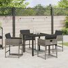 vidaXL Garden Dining Set 5 pcs Grey Poly Rattan