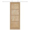 vidaXL Sliding Door Brown 73.5 x 198.5 cm Solid Pine Wood