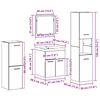 vidaXL Bathroom Furniture Set with Door 5 pcs Old Wood Engineered Wood