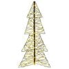 vidaXL Christmas Tree with 160 LEDs Warm White 150 cm Rattan