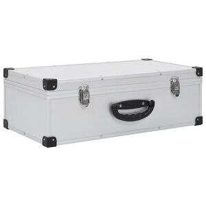 vidaXL CD Case for 80 CDs Aluminium ABS Silver