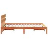 vidaXL Bed Frame with Headboard Brown 120 x 200 cm Solid Pine wood
