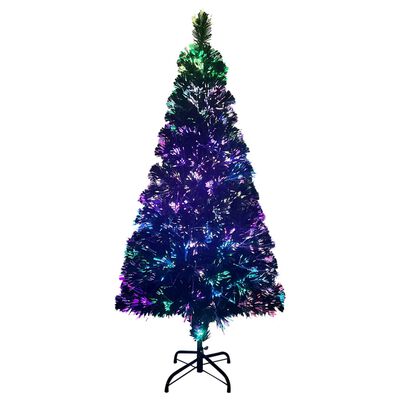 vidaXL Artificial Christmas Tree with Stand Green 120 cm Fibre Optic