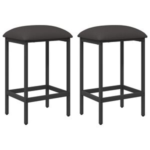 vidaXL Bar Stool 2 pcs Dark Grey 40 x 32 x 64 cm Engineered Wood