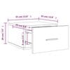vidaXL Wall-mounted Bedside Cabinet Sonoma Oak 35x35x20 cm