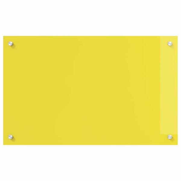 vidaXL Kitchen Backsplash 2 pcs Yellow 80 x 50 cm Tempered Glass