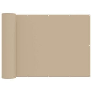 vidaXL Balcony Privacy Screen 150 x 300 cm Fabric with PU Coated Beige